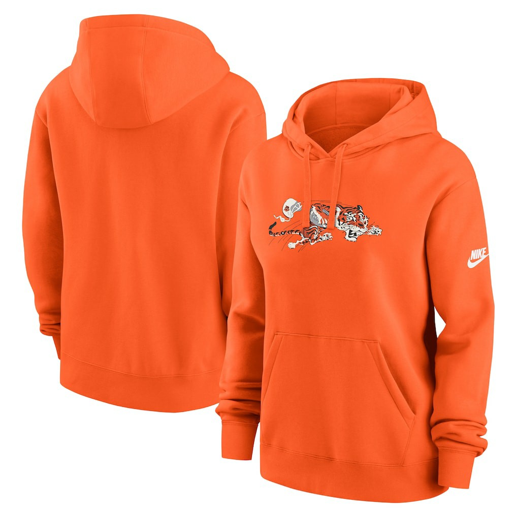 Cincinnati Bengals Women's Club Fleece Hoodie Orange | Nike for Sale