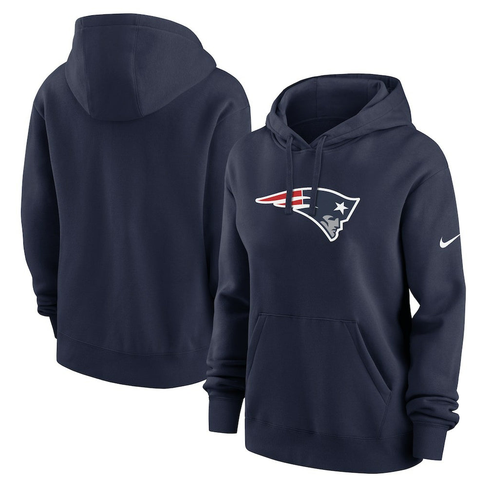 New England Patriots Women's Club Fleece Hoodie Navy | Nike for Sale