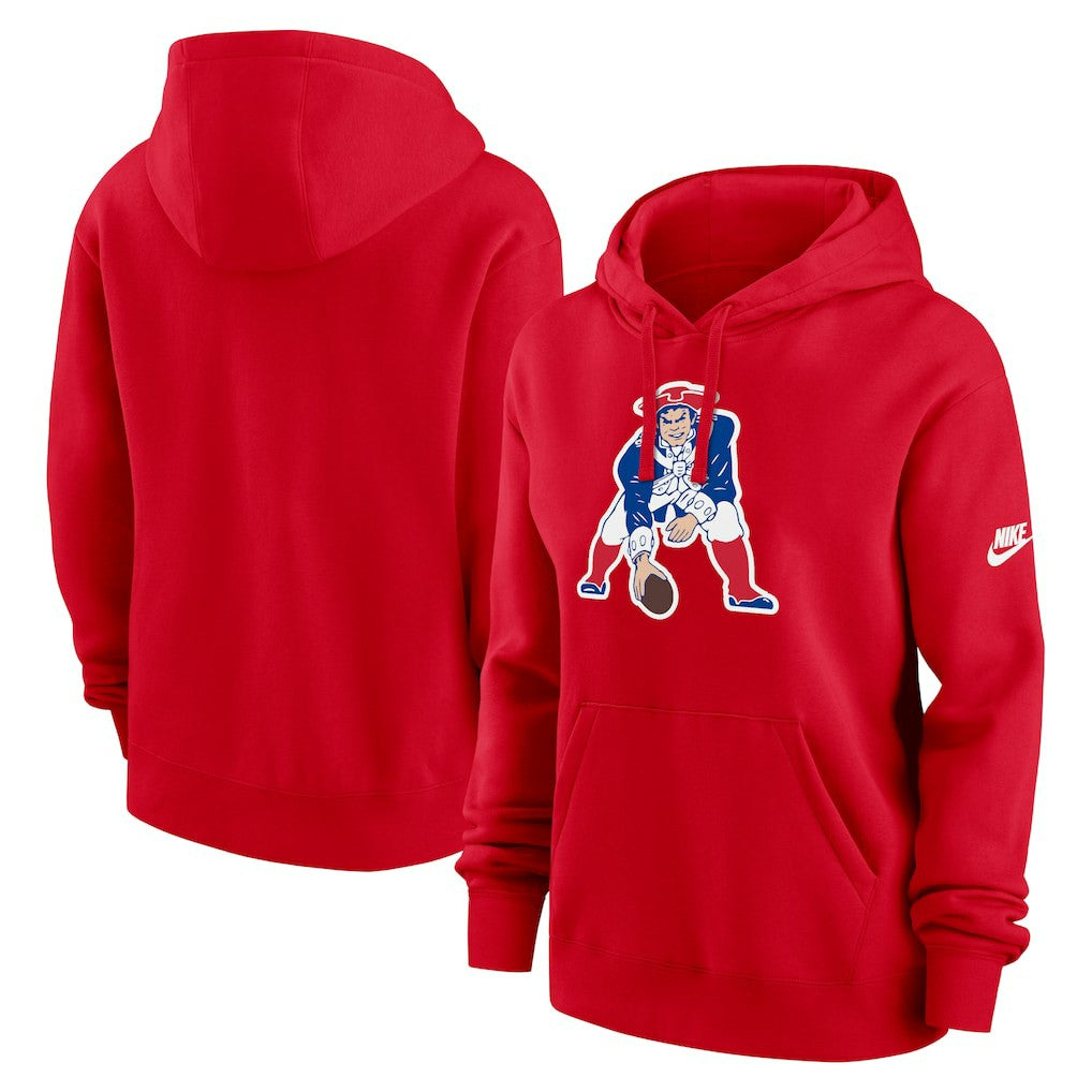 New England Patriots Women's Club Fleece Hoodie Red | Nike for Sale