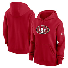San Francisco 49ers Women's Club Fleece Hoodie Scarlet | Nike for Sale