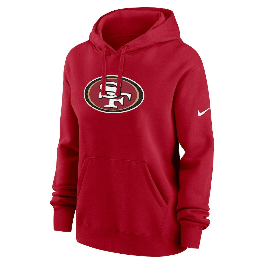 San Francisco 49ers Women's Club Fleece Hoodie Scarlet | Nike for Sale