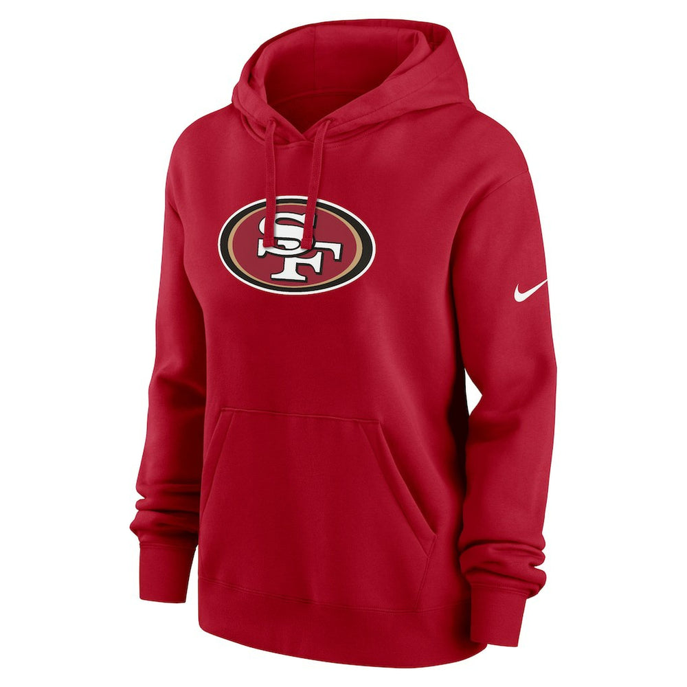 San Francisco 49ers Women's Club Fleece Hoodie Scarlet | Nike for Sale