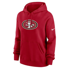 San Francisco 49ers Women's Club Fleece Hoodie Scarlet | Nike for Sale