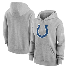 Indianapolis Colts Women's Club Fleece Hoodie Heather Gray | Nike for Sale