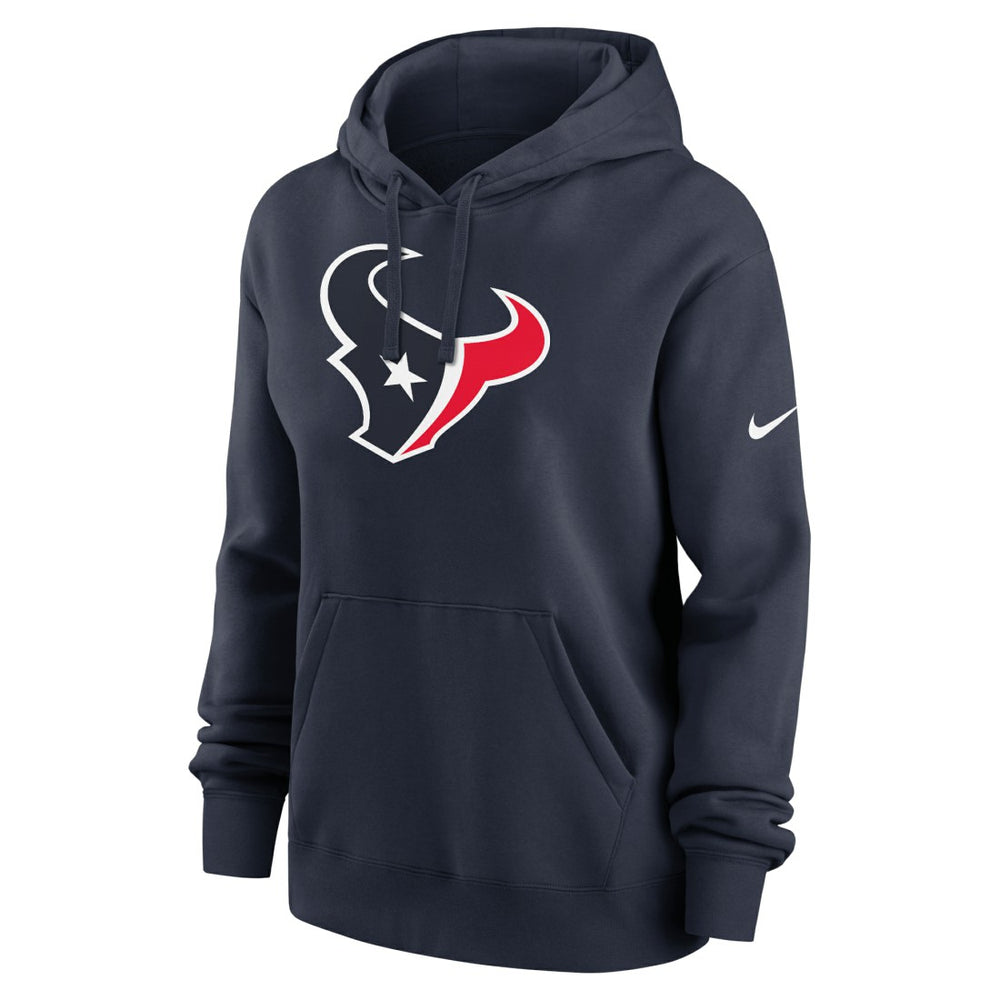 Houston Texans Women's Club Fleece Hoodie Navy | Nike for Sale