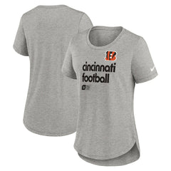 Cincinnati Bengals Women's Team Shout-Out Tri-Blend T-Shirt Heather Gray | Nike for Sale