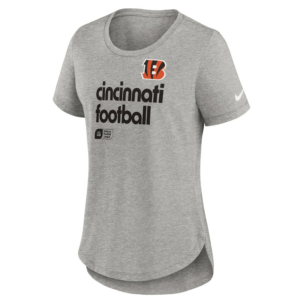 Cincinnati Bengals Women's Team Shout-Out Tri-Blend T-Shirt Heather Gray | Nike for Sale