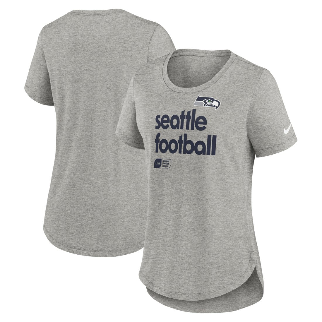 Seattle Seahawks Women's Team Shout-Out Tri-Blend T-Shirt Heather Gray | Nike for Sale