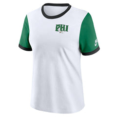 Philadelphia Eagles Women's Rewind Ringer T-Shirt White/Kelly Green | Nike for Sale