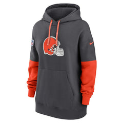 Cleveland Browns Women's Sideline Essential Hoodie Anthracite | Nike for Sale
