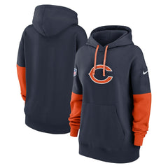 Chicago Bears Women's Sideline Essential Hoodie Navy | Nike for Sale
