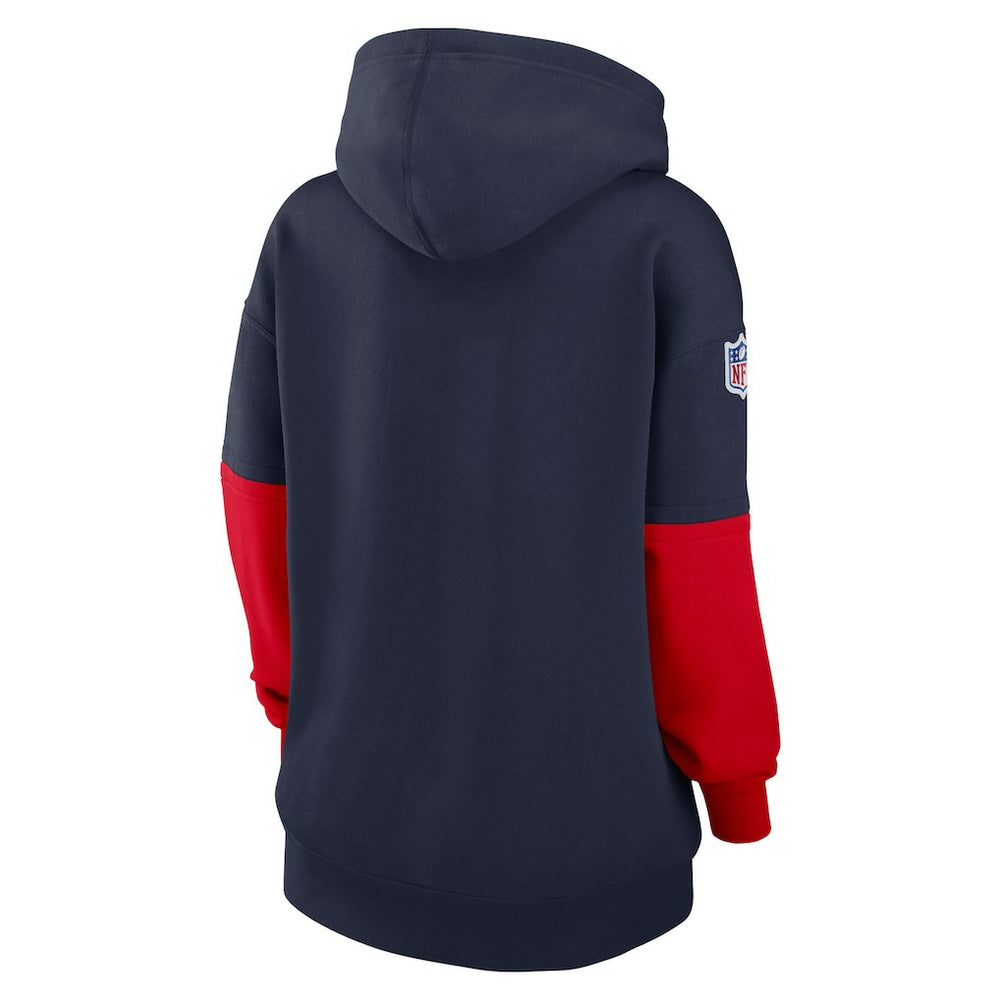 New England Patriots Women's Sideline Essential Hoodie Navy | Nike for Sale
