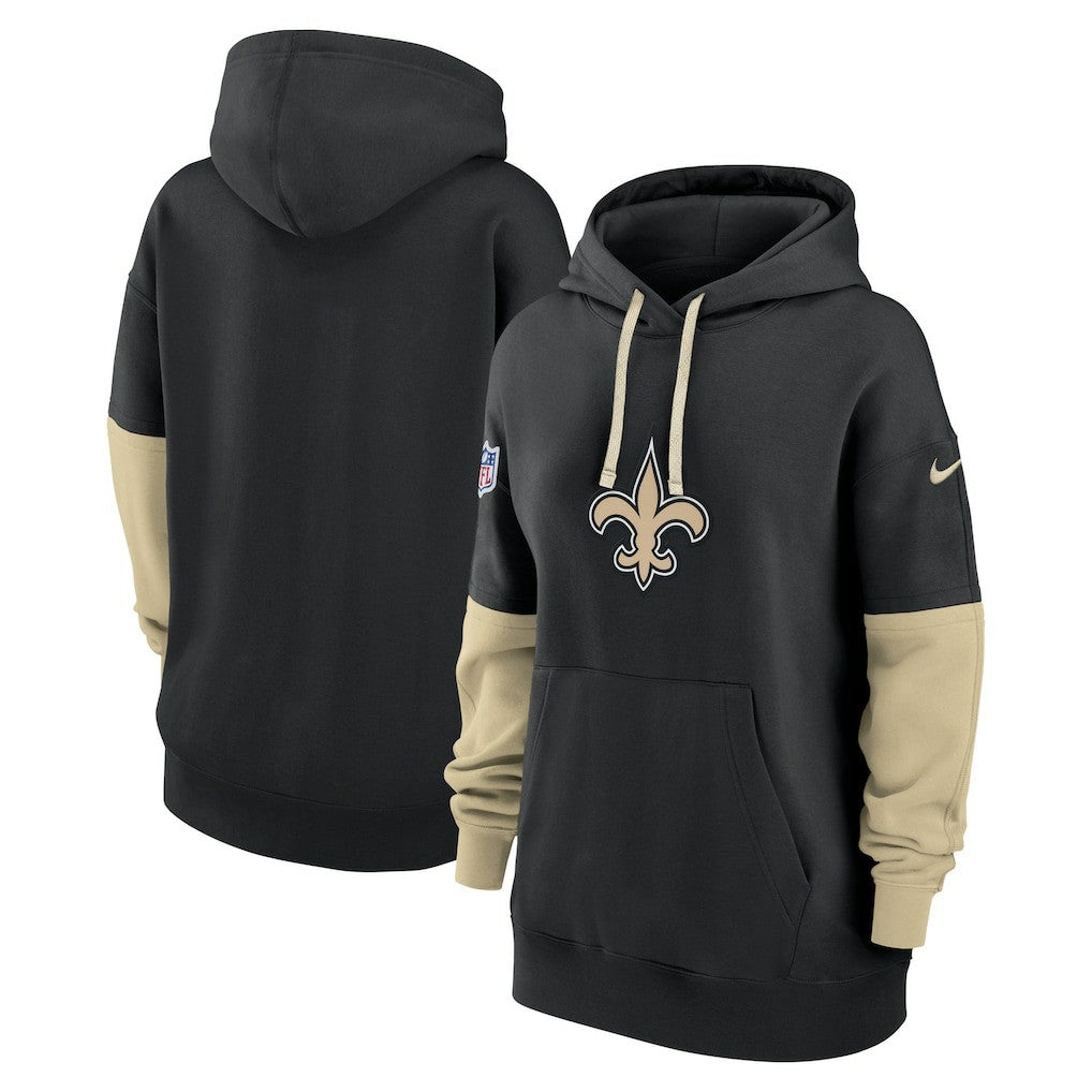 New Orleans Saints Women's Sideline Essential Hoodie Black | Nike for Sale