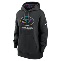 New York Jets Women's 2024 NFL Crucial Catch Club Pullover Hoodie Black | Nike for Sale