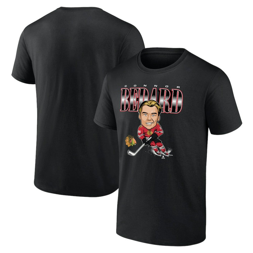 Connor Bedard Chicago Blackhawks Fanatics Player Caricature T-Shirt - Black - NHL