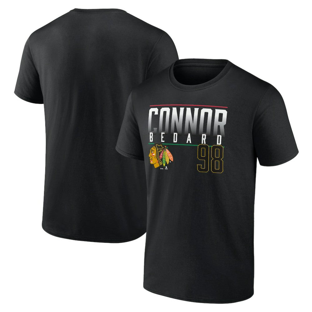Connor Bedard Chicago Blackhawks Fanatics Name & Number T-Shirt - Black - NHL