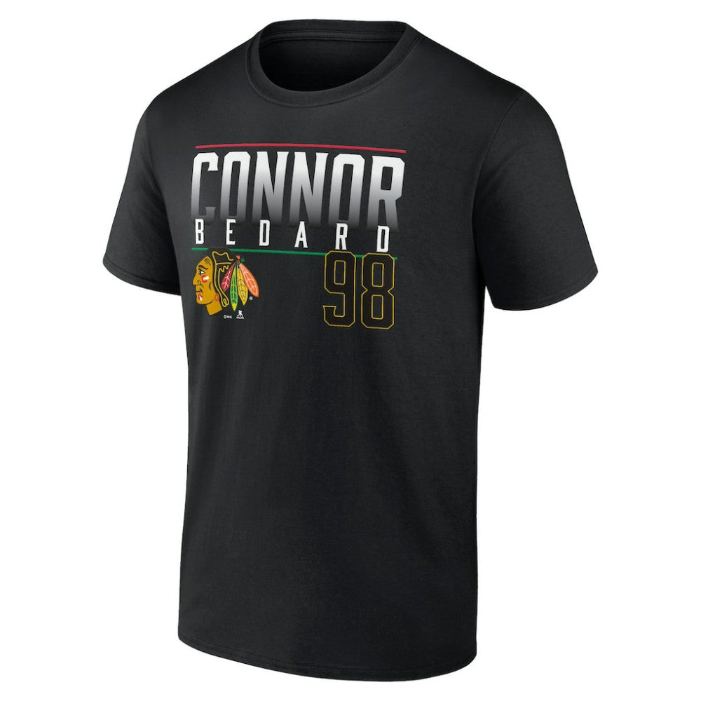 Connor Bedard Chicago Blackhawks Fanatics Name & Number T-Shirt - Black - NHL