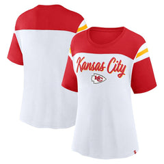 Kansas City Chiefs Women's Cheer Chant Fashion Crop Top White/Red | Fanatics