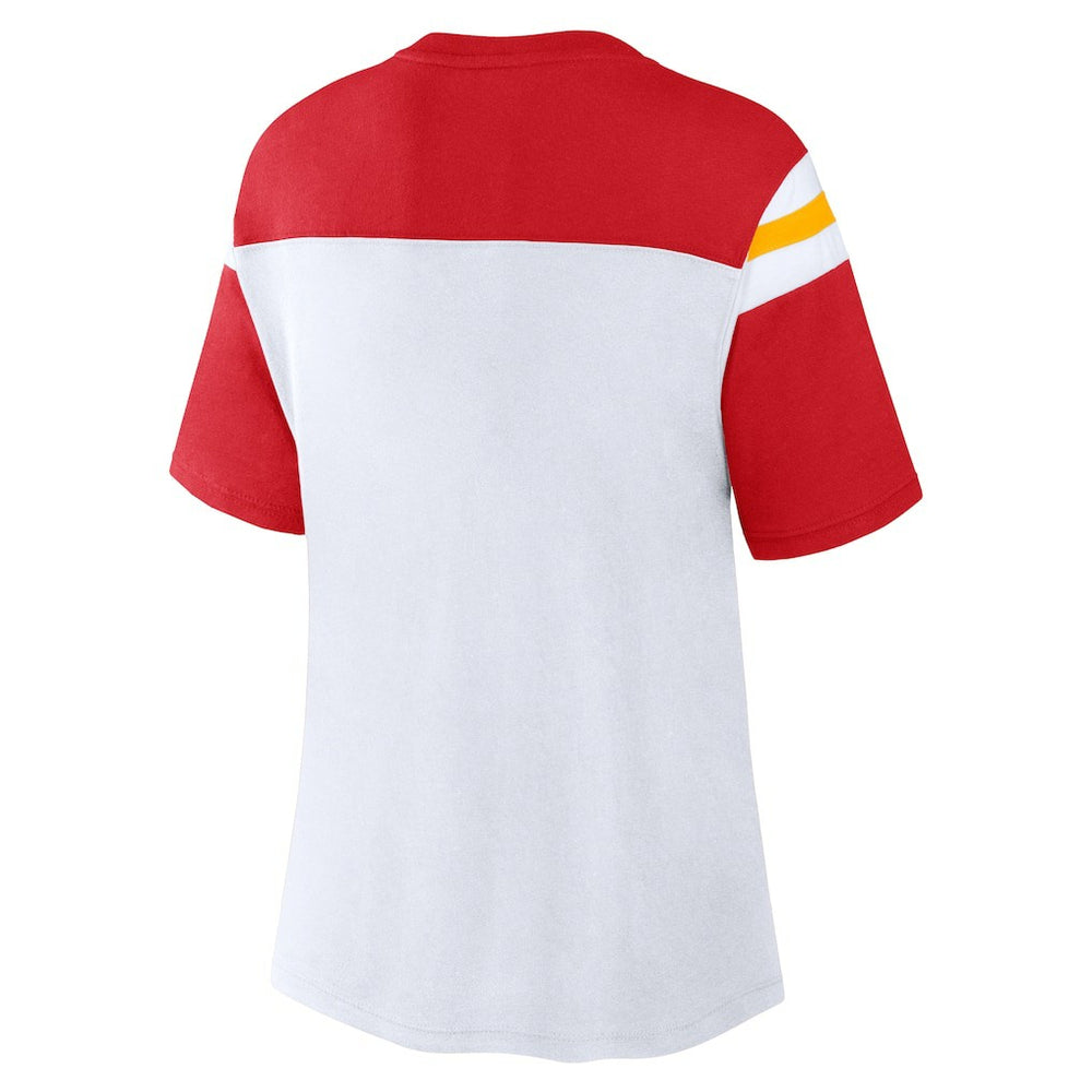 Kansas City Chiefs Women's Cheer Chant Fashion Crop Top White/Red | Fanatics