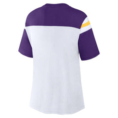 Minnesota Vikings Women's Cheer Chant Fashion Crop Top White/Purple | Fanatics