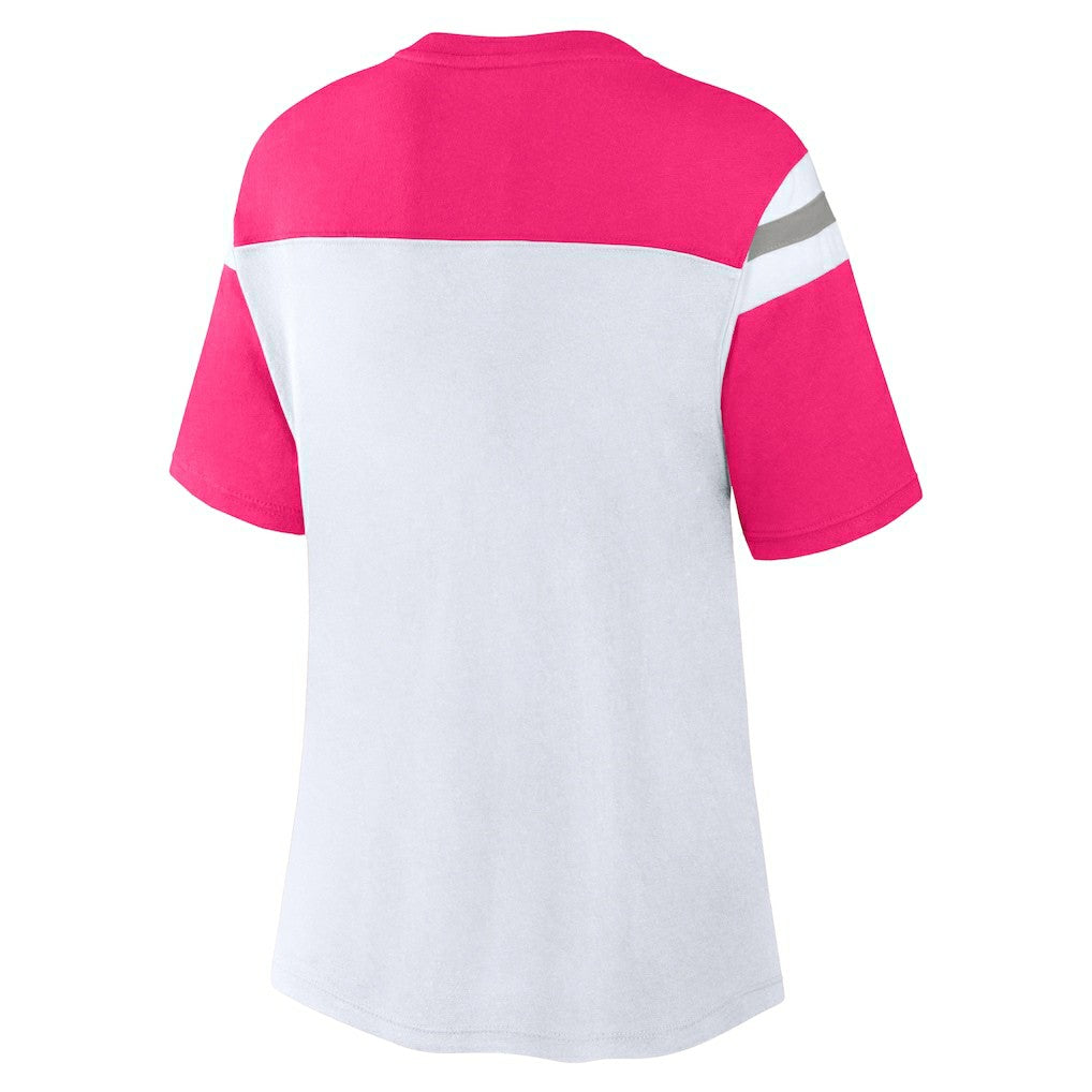 Dallas Cowboys Women's Cheer Chant Fashion Crop Top White/Pink | Fanatics