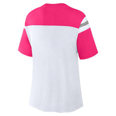 Dallas Cowboys Women's Cheer Chant Fashion Crop Top White/Pink | Fanatics