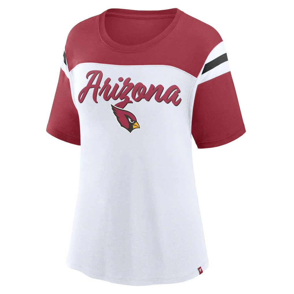 Arizona Cardinals Women's Cheer Chant Fashion Crop Top White/Cardinal | Fanatics