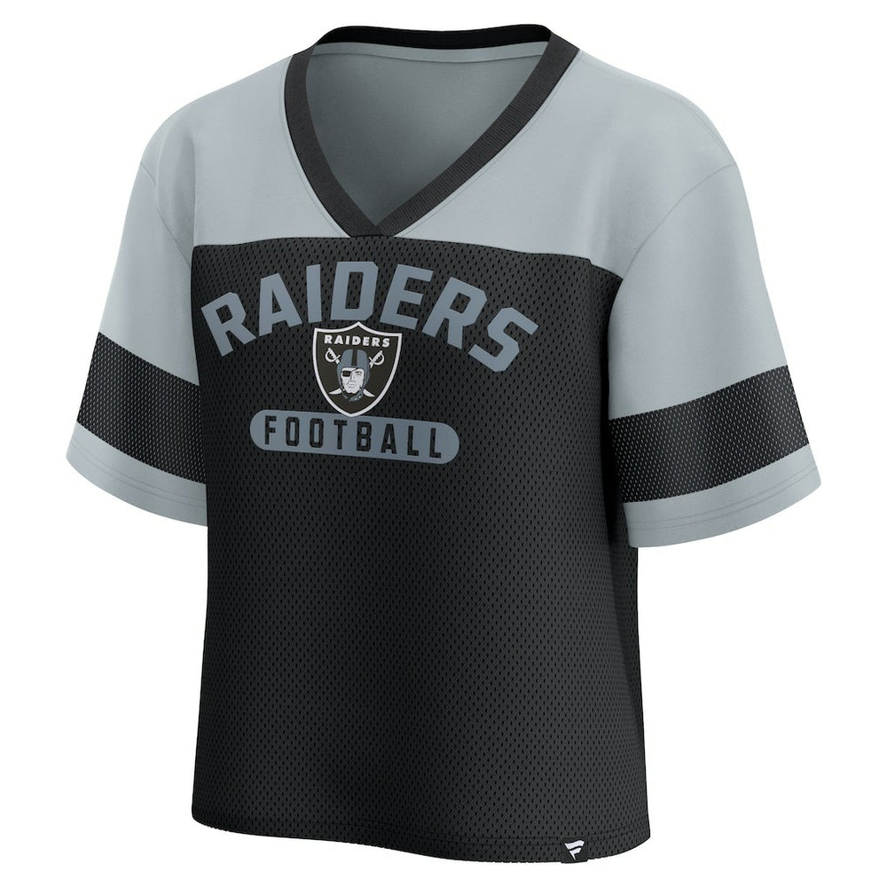 Las Vegas Raiders Women's Homeschool Jersey Poly V-Neck
Fashion Top Black/Silver | Fanatics