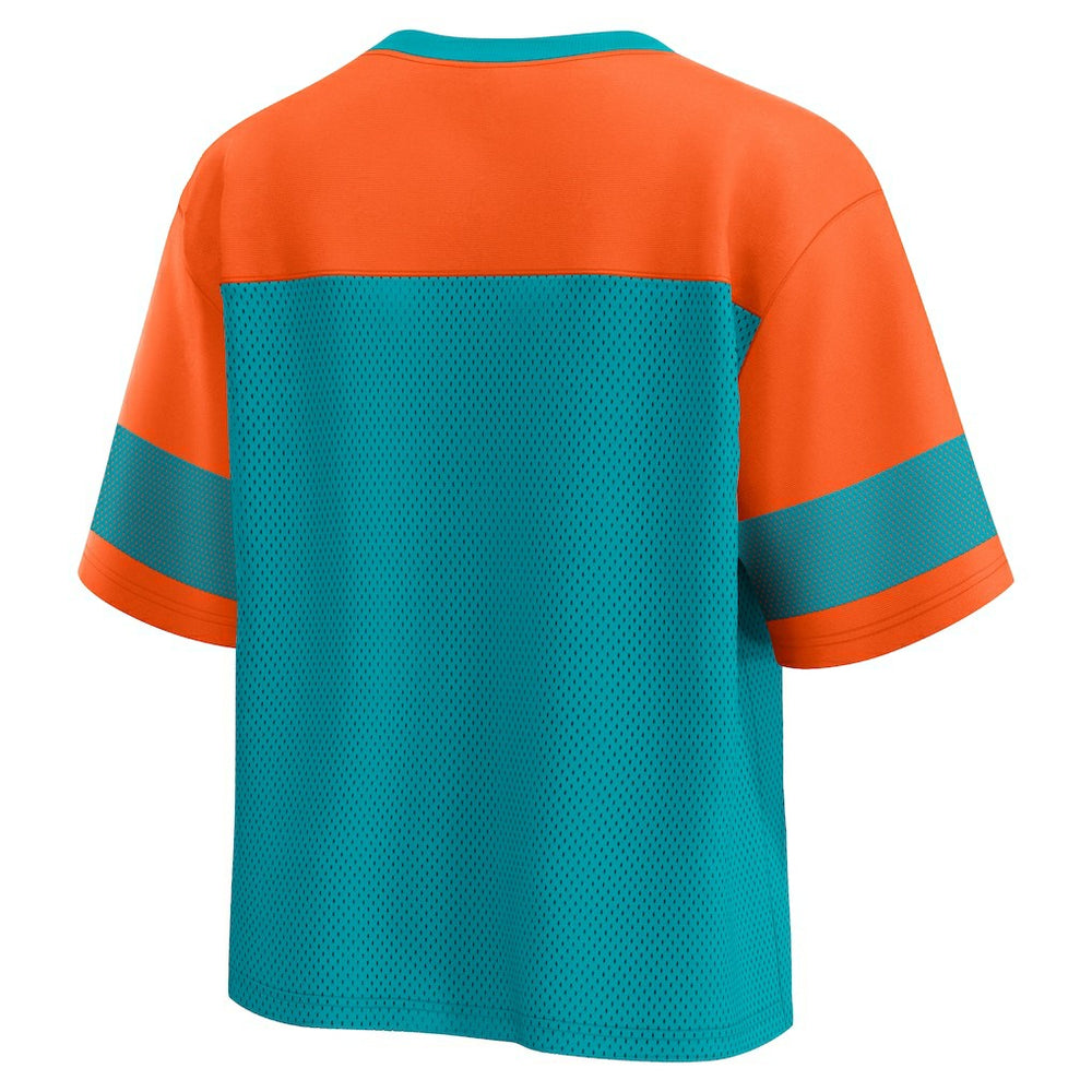 Miami Dolphins Women's Homeschool Jersey Poly V-Neck
Fashion Top Aqua/Orange | Fanatics