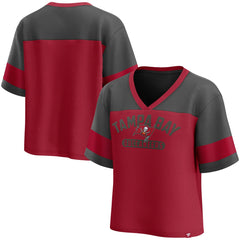 Tampa Bay Buccaneers Women's Homeschool Jersey Poly V-Neck
Fashion Top Red/Pewter | Fanatics