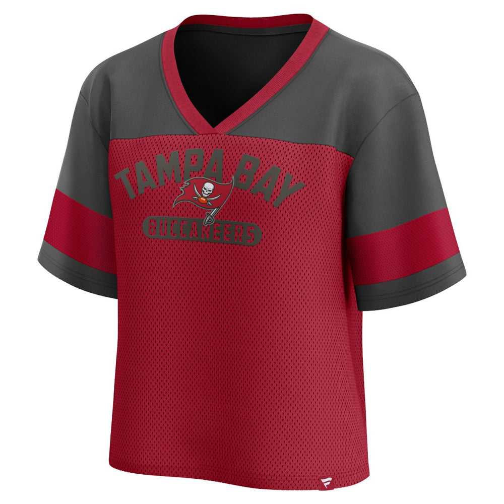 Tampa Bay Buccaneers Women's Homeschool Jersey Poly V-Neck
Fashion Top Red/Pewter | Fanatics