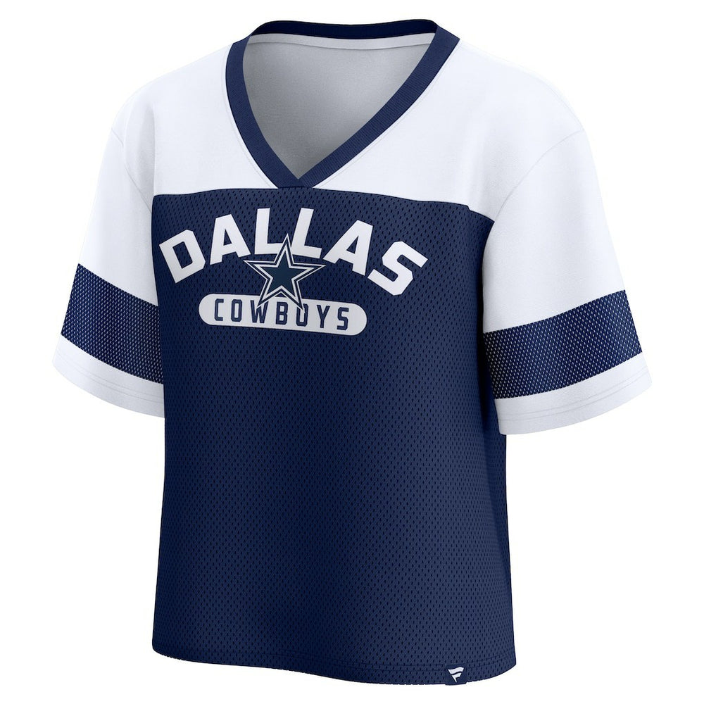 Dallas Cowboys Women's Homeschool Jersey Poly V-Neck
Fashion Top Navy/White | Fanatics