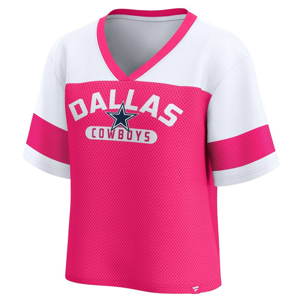 Dallas Cowboys Women's Homeschool Jersey Poly V-Neck
Fashion Top Pink/White | Fanatics