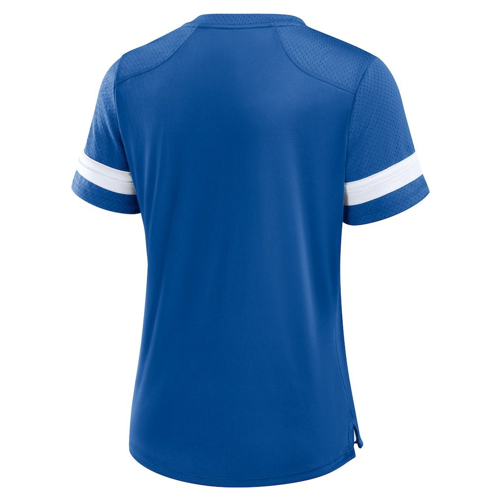 Indianapolis Colts Women's Play Script Lace-Up T-Shirt Royal | Fanatics