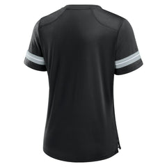 Las Vegas Raiders Women's Play Script Lace-Up T-Shirt Black | Fanatics