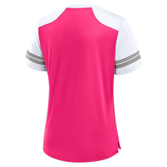 Dallas Cowboys Women's Play Script Lace-Up T-Shirt Pink | Fanatics