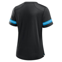 Carolina Panthers Women's Play Script Lace-Up T-Shirt Black | Fanatics