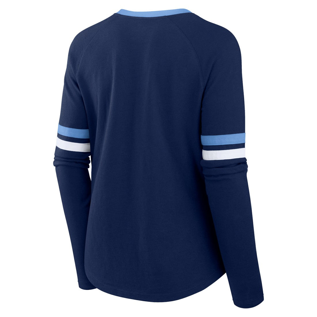 Tennessee Titans Women's Won and Done Lace-Up Long Sleeve Fashion Top Navy | Fanatics