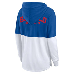 Buffalo Bills Women's Backup Option Long Sleeve Hoodie T-Shirt Royal/White | Fanatics