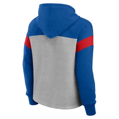 Buffalo Bills Women's Bold Play Call Pullover Hoodie Heather Gray/Royal | Fanatics