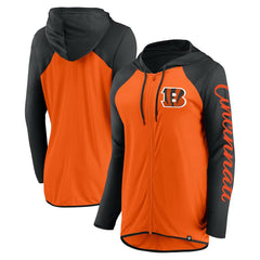 Cincinnati Bengals Women's Script Full-Zip Hoodie Orange/Black | Fanatics