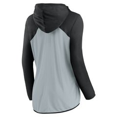 Las Vegas Raiders Women's Script Full-Zip Hoodie Silver/Black | Fanatics