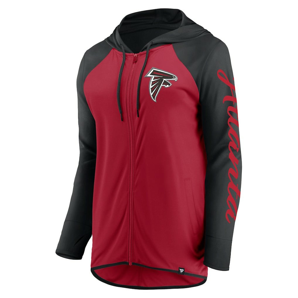 Atlanta Falcons Women's Script Full-Zip Hoodie Red/Black | Fanatics