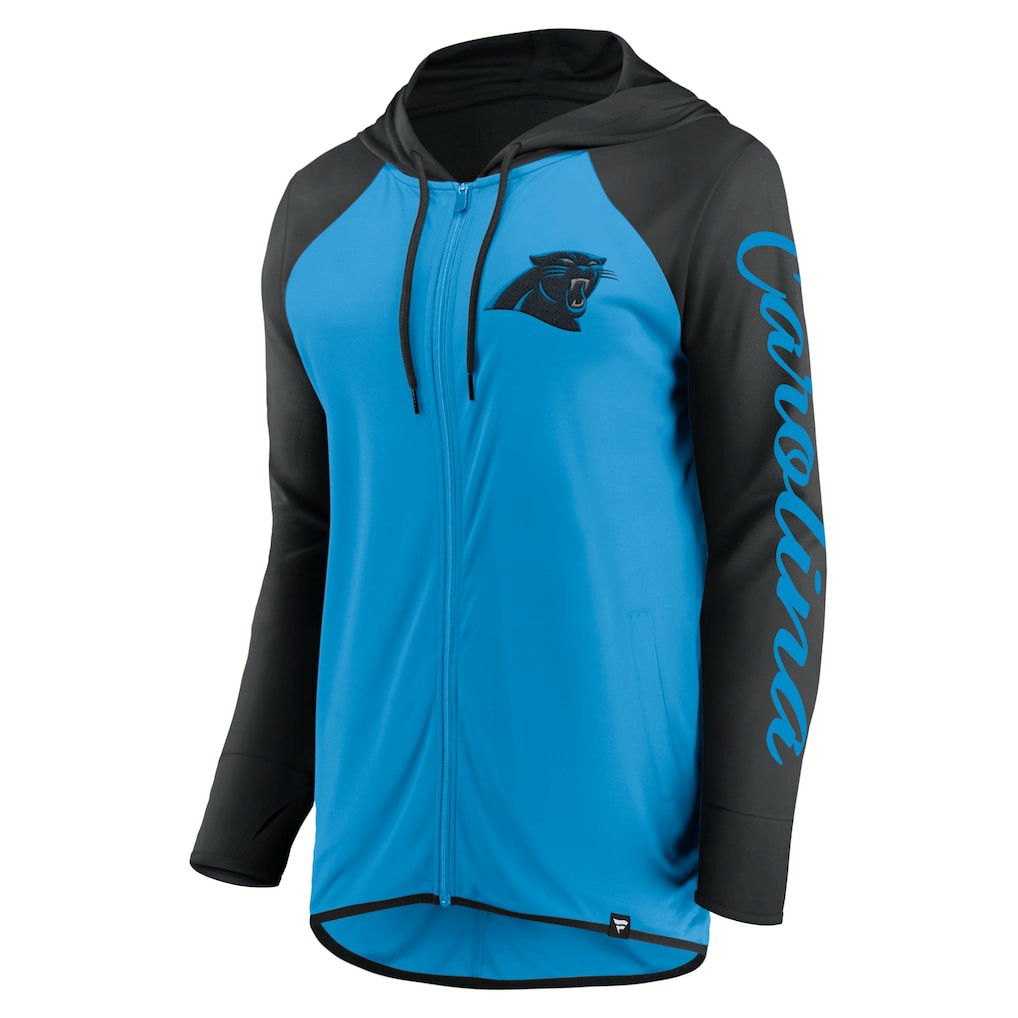 Carolina Panthers Women's Script Full-Zip Hoodie Blue/Black | Fanatics