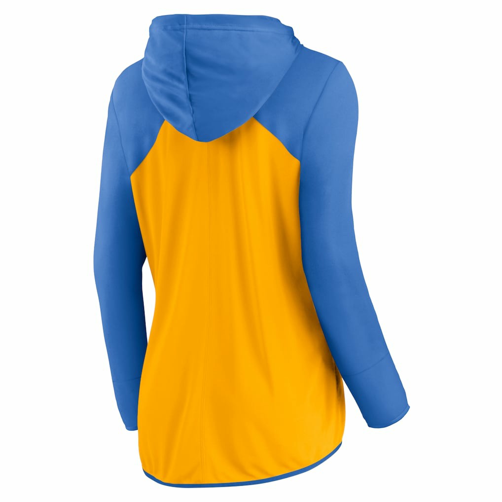 Los Angeles Chargers Women's Script Full-Zip Hoodie Gold/Powder Blue | Fanatics