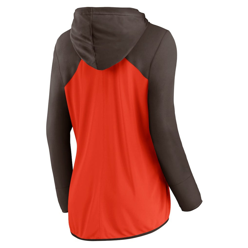 Cleveland Browns Women's Script Full-Zip Hoodie Orange/Brown | Fanatics