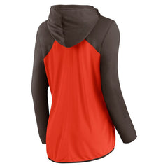 Cleveland Browns Women's Script Full-Zip Hoodie Orange/Brown | Fanatics