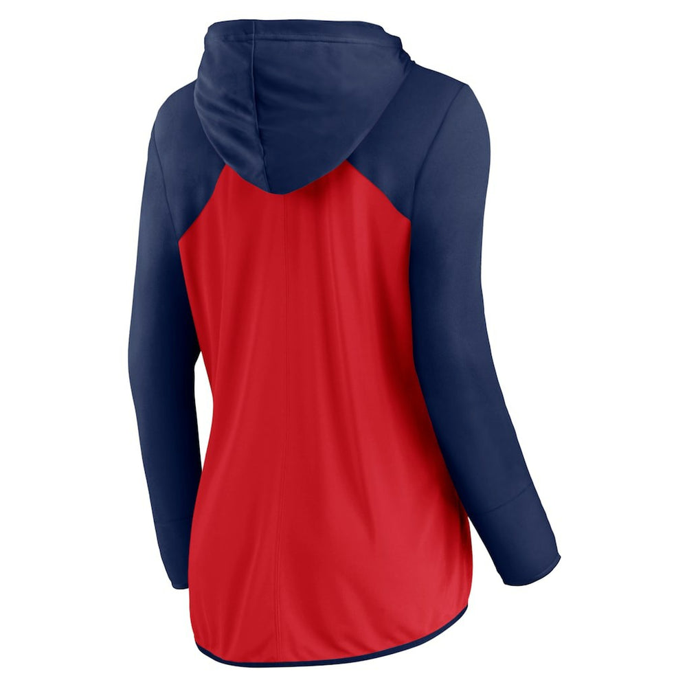 New England Patriots Women's Script Full-Zip Hoodie Red/Navy | Fanatics