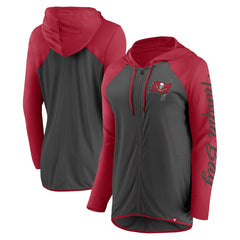 Tampa Bay Buccaneers Women's Script Full-Zip Hoodie Pewter/Red | Fanatics