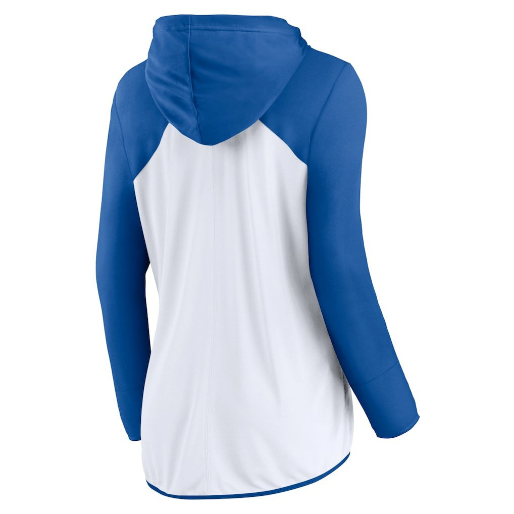 Indianapolis Colts Women's Script Full-Zip Hoodie White/Royal | Fanatics